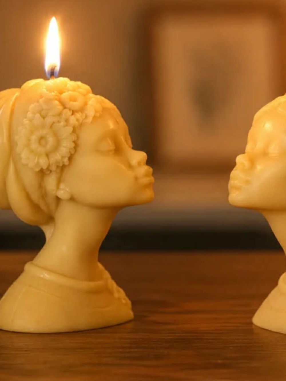 African Woman Figure Candle